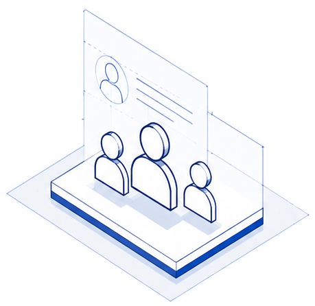 Senior-Led Throughout Isometric Icon